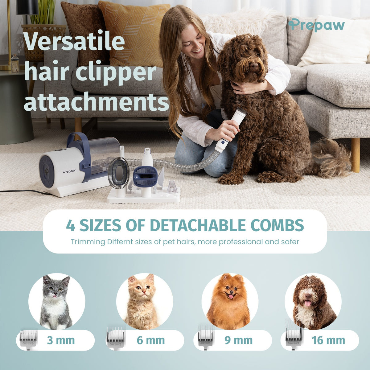 PrePaw pet grooming vacuum kit