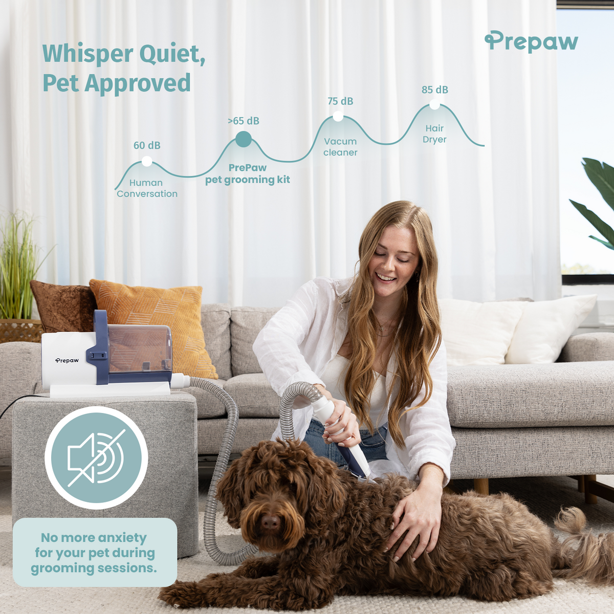 PrePaw pet grooming vacuum kit